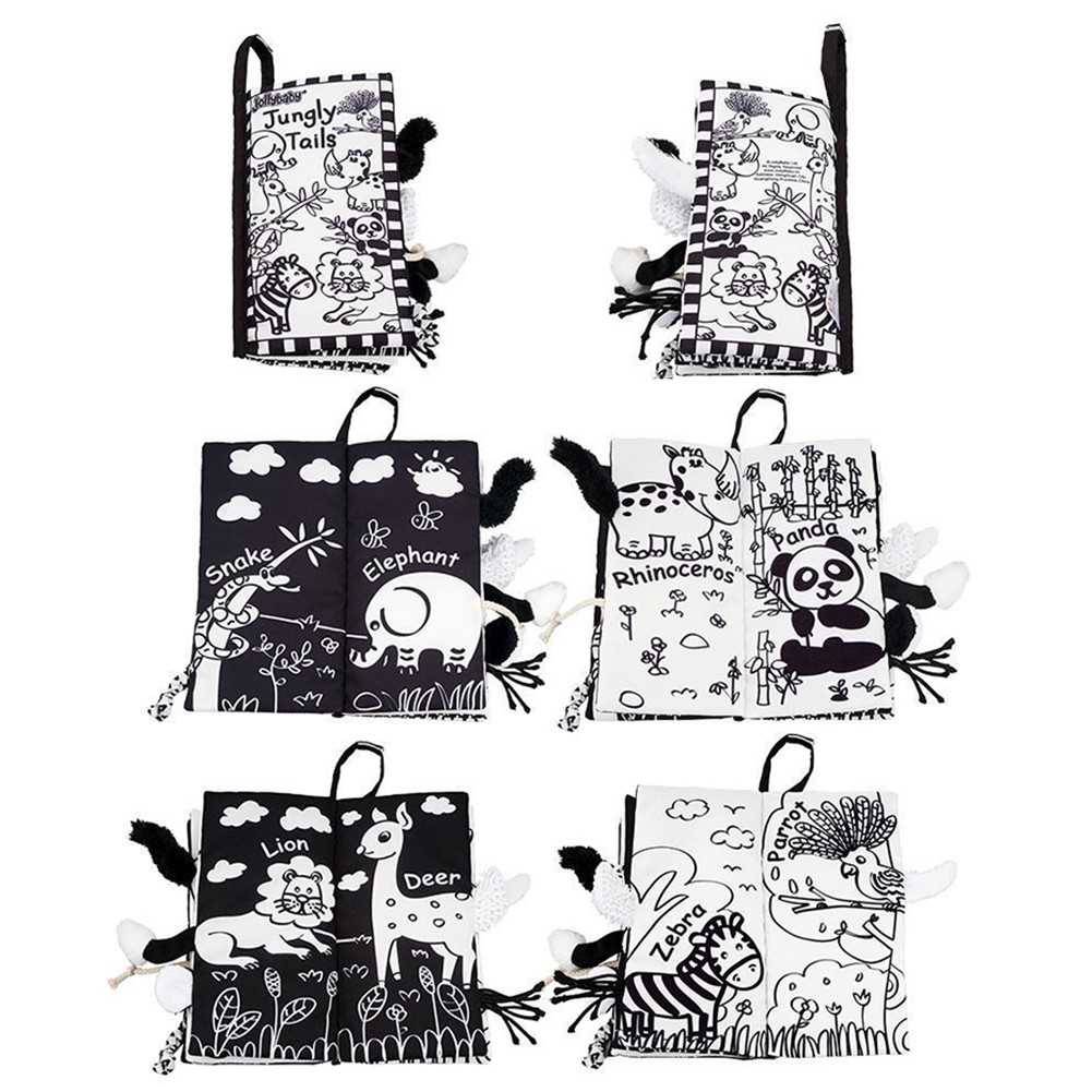 Black and White Soft Cloth Books for Babies Kids & Baby Nursery & Bath Black and White Soft Cloth Books for Babies Kids & Baby Nursery & Bath Type : Farm Tails|Jungly Tails
