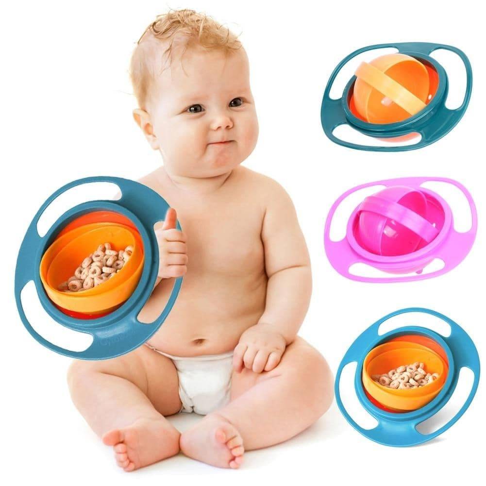 360-Degree Rotating Baby Bowl Baby Feeding Kids & Baby 360-Degree Rotating Baby Bowl Baby Feeding Kids & Baby Color : Green|Blue|Pink