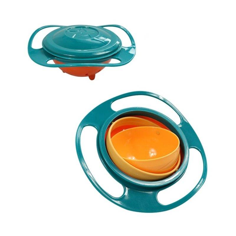 360-Degree Rotating Baby Bowl Baby Feeding Kids & Baby 360-Degree Rotating Baby Bowl Baby Feeding Kids & Baby Color : Green|Blue|Pink