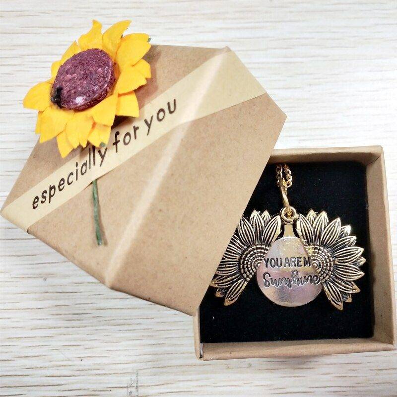 You Are My Sunshine Sunflower Pendant Necklace Accessories Jewelry You Are My Sunshine Sunflower Pendant Necklace Accessories Jewelry Ships from USA Color : Rose Gold|Gold|Silver