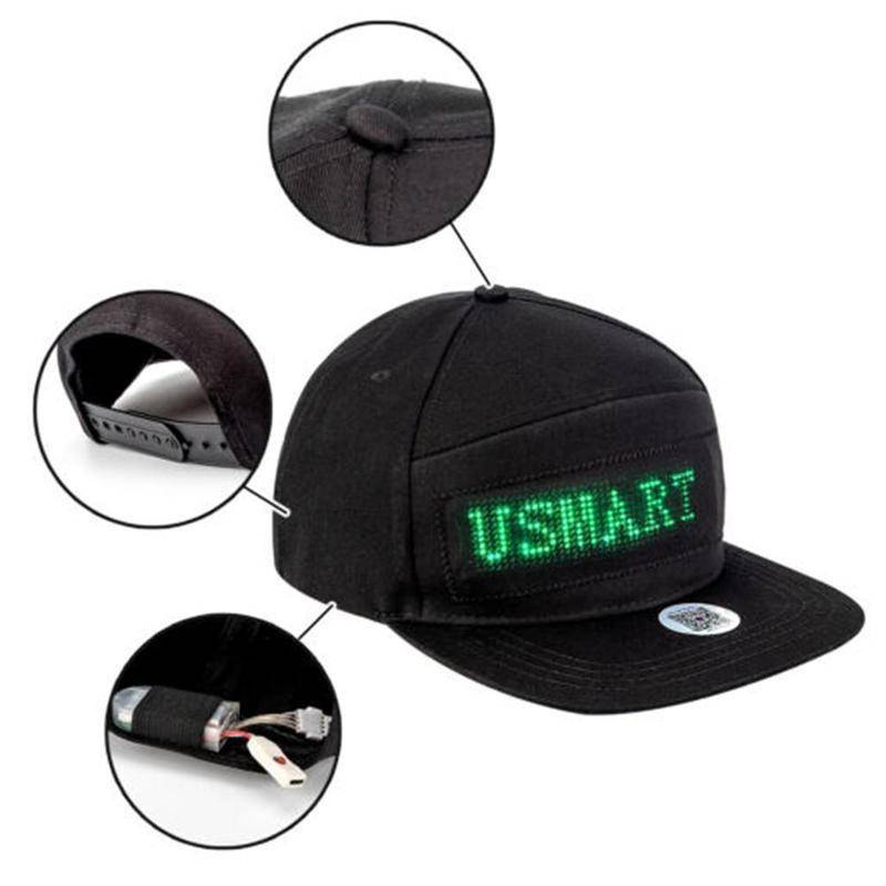 LED Message Cap Accessories Hats & Hair Accessories LED Message Cap Accessories Hats & Hair Accessories Ships from USA Color : Red|Black