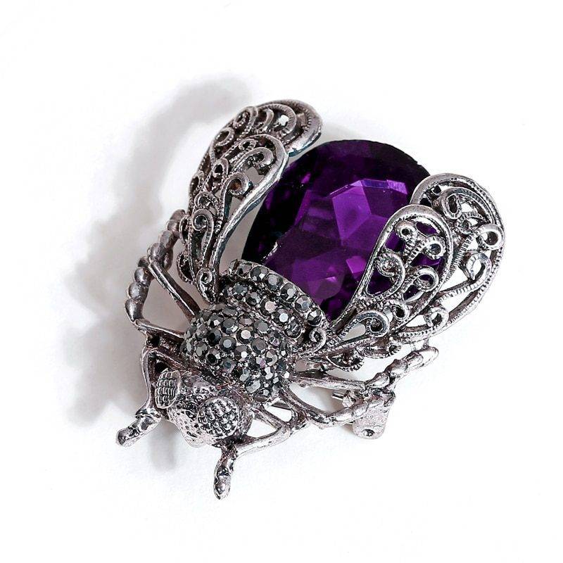 Crystal Insect Brooch Accessories Jewelry Crystal Insect Brooch Accessories Jewelry Ships from USA Color : Blue|Red|Purple