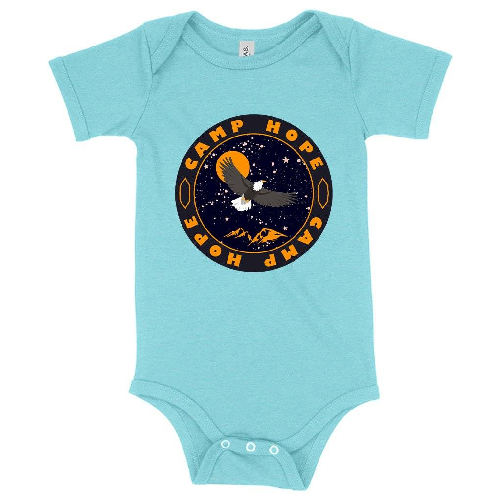 57434-9576ee.jpeg Baby Camp Hope Onesie - Heavyweights Camp Hope Onesie Baby Clothing Kids & Baby Color : Peach Triblend|Ice Blue Triblend|Gray Triblend