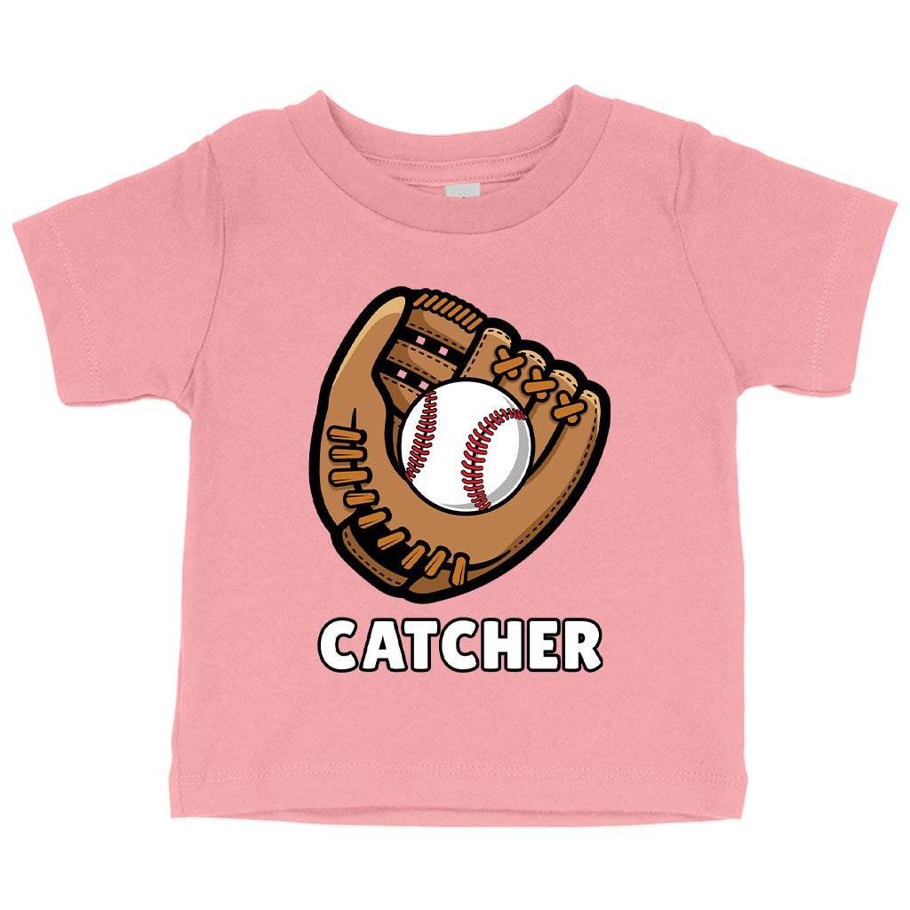 57439-e636d3.jpeg Baby Catcher T-Shirt - Baseball T-Shirts Baby Clothing Kids & Baby Color : Heather Columbia Blue|Pink|Athletic Heather