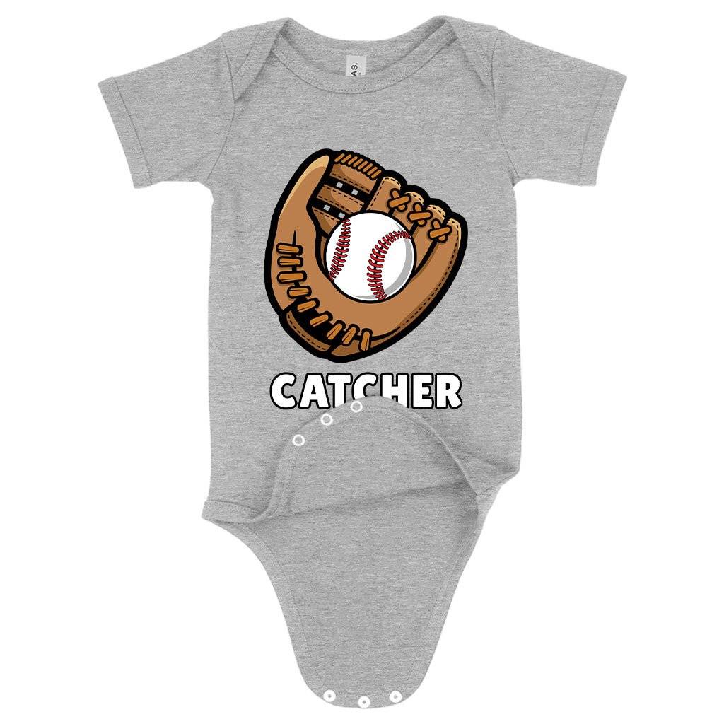 57440-1ea98b.jpeg Baby Catcher Onesie - Baseball Onesies Baby Clothing Kids & Baby Color : Ice Blue Triblend|Peach Triblend|Gray Triblend