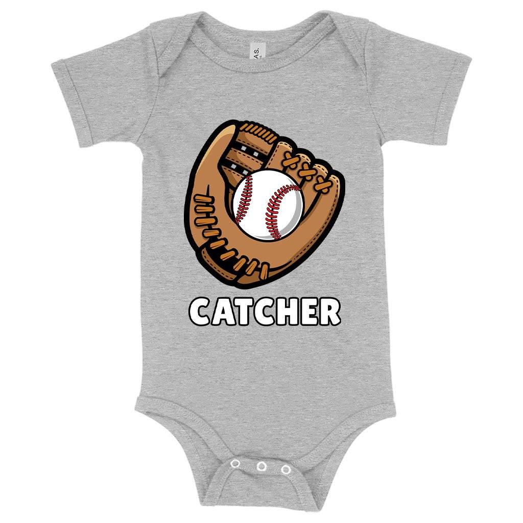 57440-7ee6da.jpeg Baby Catcher Onesie - Baseball Onesies Baby Clothing Kids & Baby Color : Ice Blue Triblend|Peach Triblend|Gray Triblend