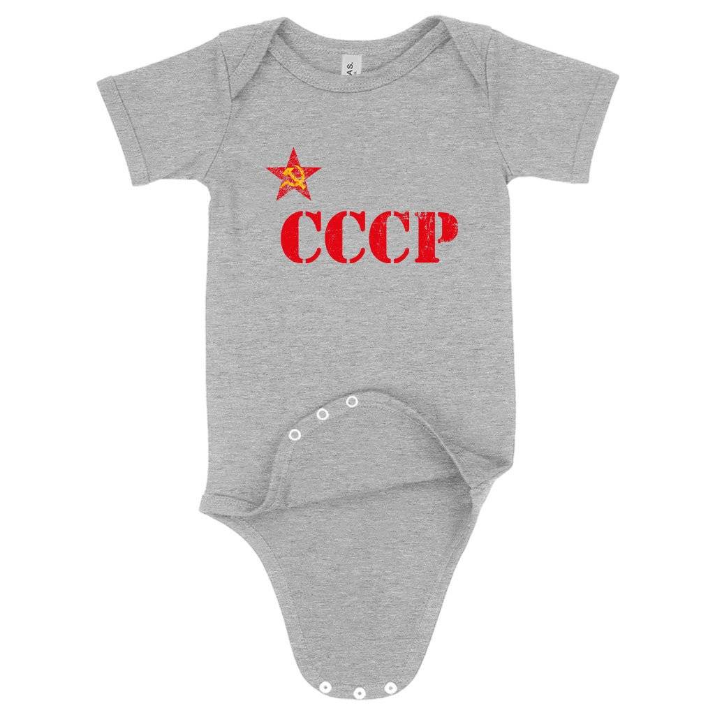 57441-b47514.jpeg Baby CCCP Onesie - USSR Onesie Baby Clothing Kids & Baby Color : Gray Triblend|Peach Triblend|Ice Blue Triblend