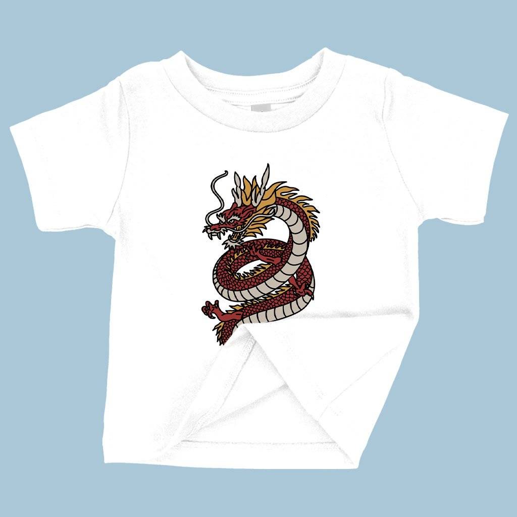 57444-7299ad.jpeg Baby Chinese Dragon T-Shirt - Dragon T-Shirt Design Baby Clothing Kids & Baby Color : Pink|Navy|White