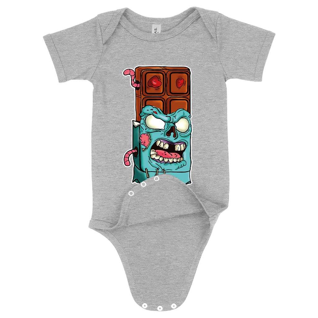 57671-147ce6.jpeg Baby Chocolate Zombie Onesie - Candy Bar Onesies Baby Clothing Kids & Baby Color : Mauve Triblend|Peach Triblend|Gray Triblend