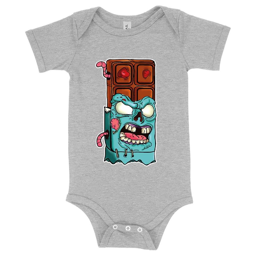 57671-f78a19.jpeg Baby Chocolate Zombie Onesie - Candy Bar Onesies Baby Clothing Kids & Baby Color : Mauve Triblend|Peach Triblend|Gray Triblend