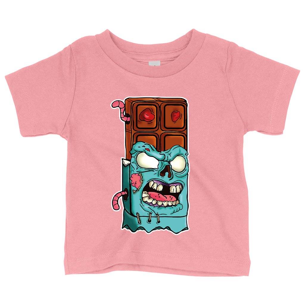 57675-081e9a.jpeg Baby Chocolate Zombie T-Shirt - Candy Bar T-Shirts Baby Clothing Kids & Baby Color : White|Pink|Athletic Heather
