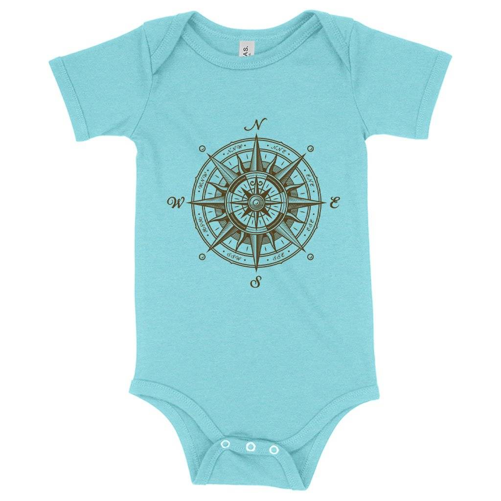 57678-7e0e6a.jpeg Baby Compass Graphic Onesie Baby Clothing Kids & Baby Color : Peach Triblend|Ice Blue Triblend|Gray Triblend