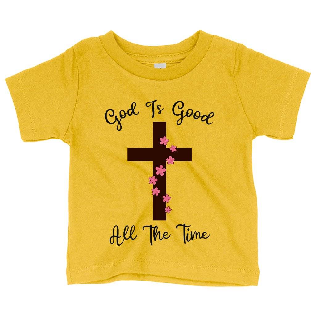 57683-f950a1.jpeg Baby God Is Good T-Shirt - Christian Message T-Shirts Baby Clothing Kids & Baby Color : White|Navy|Yellow