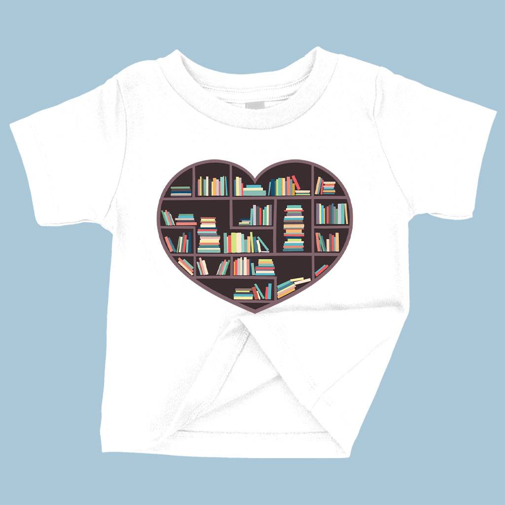 57687-bd97ab.jpeg Baby I Heart Books T-Shirt - Bookish T-Shirts Baby Clothing Kids & Baby Color : White|Yellow|Navy