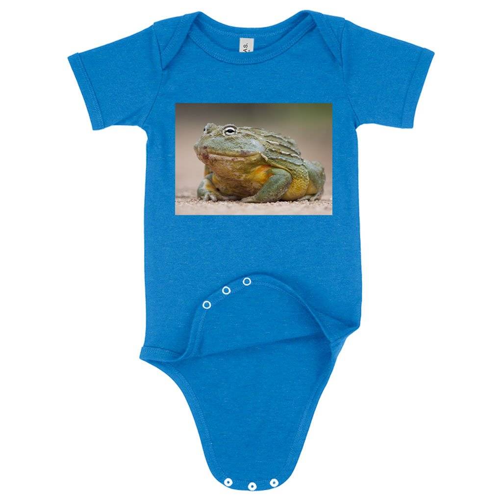 57688-18786a.jpeg Baby Jersey Bullfrog Onesie - Bullfrog Clothing Baby Clothing Kids & Baby Color : Asphalt|Heather Columbia Blue|White