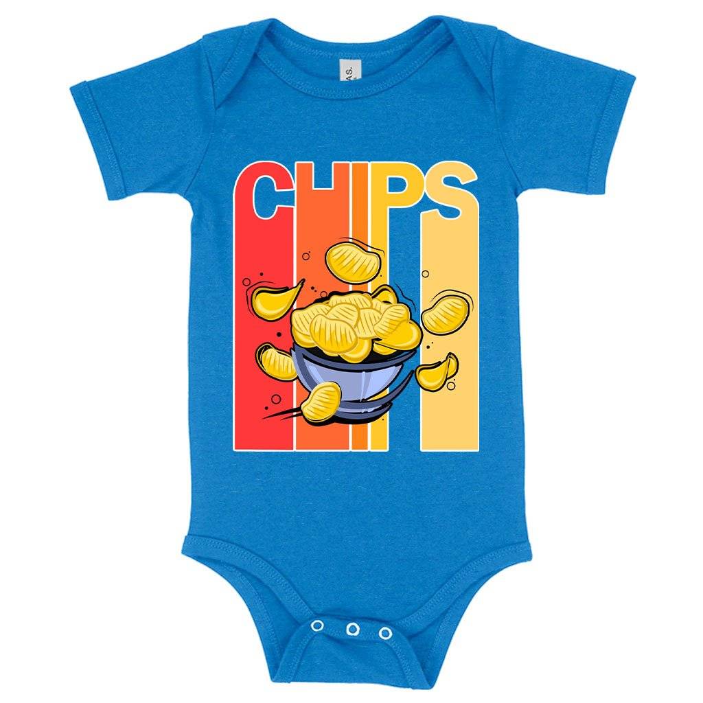 57926-16d9f6.jpeg Baby Jersey Chips Onesie - Vintage Onesie Baby Clothing Kids & Baby Color : White|Heather Columbia Blue|Asphalt