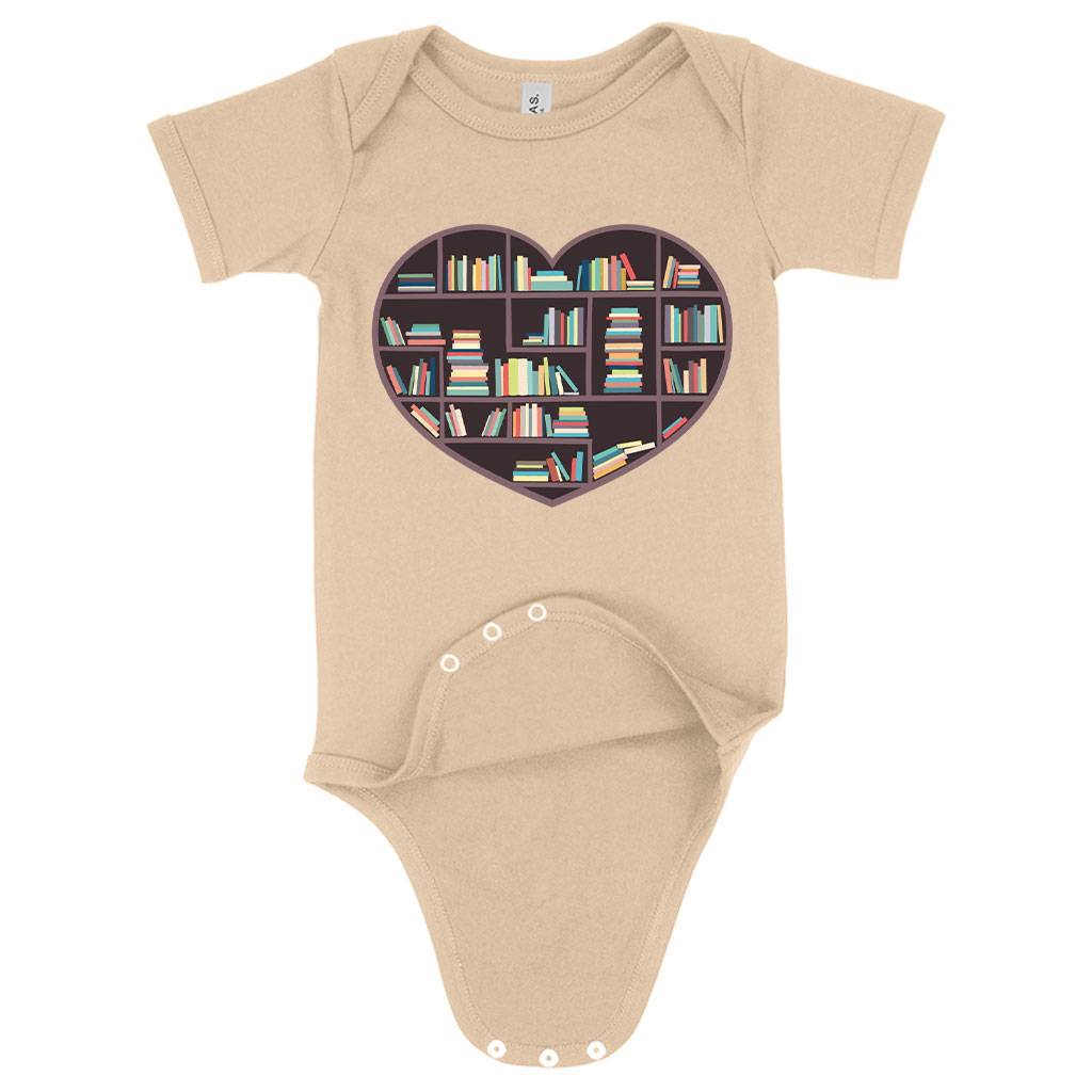 57933-460314.jpeg Baby Jersey I Heart Books Onesie - Bookish Onesies Baby Clothing Kids & Baby Color : Heather Dust|Yellow|White