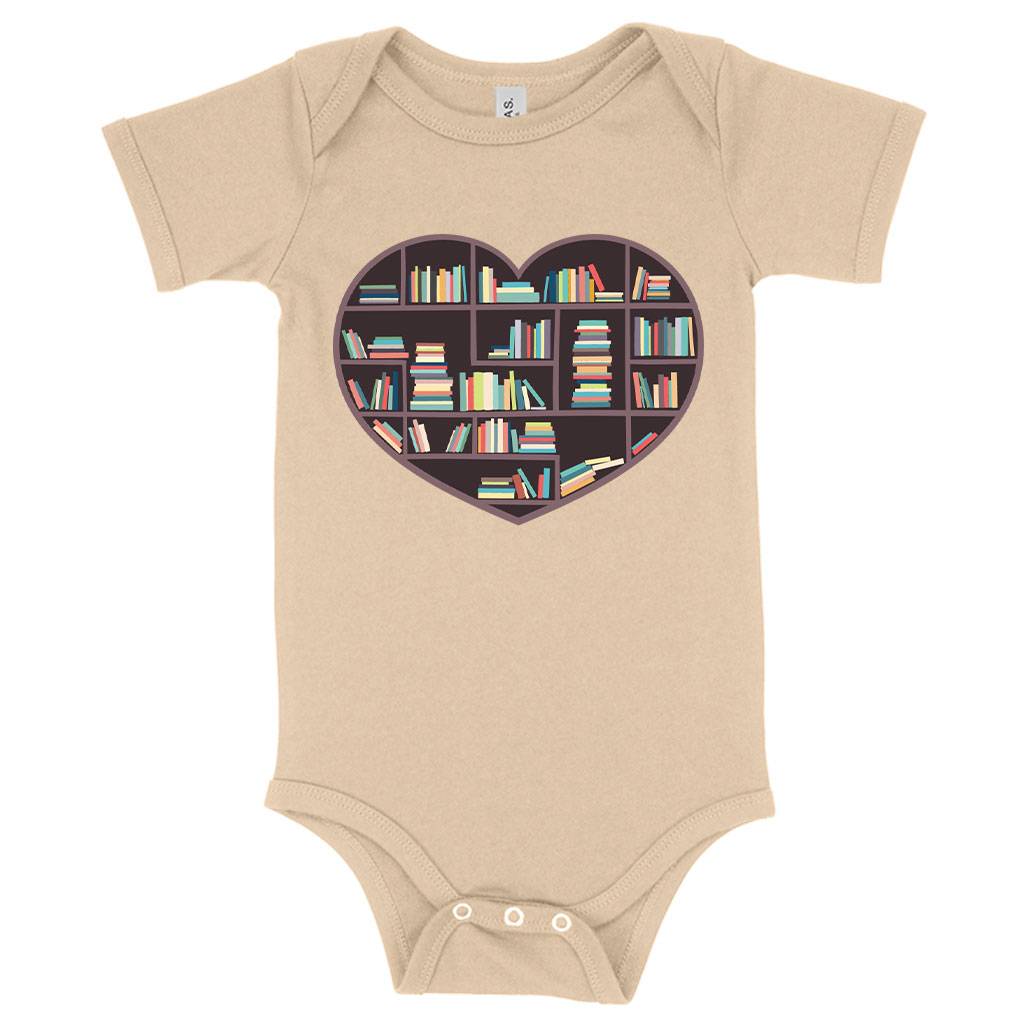 57933-fd1b42.jpeg Baby Jersey I Heart Books Onesie - Bookish Onesies Baby Clothing Kids & Baby Color : Heather Dust|Yellow|White