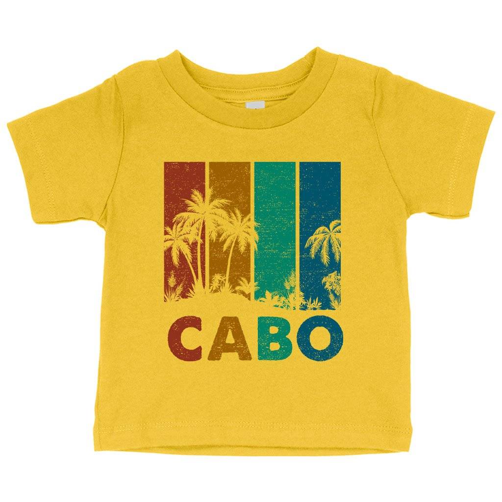 57940-369cd2.jpeg Baby Retro Cabo T-Shirt - Cabo San Lucas T-Shirts Baby Clothing Kids & Baby Color : White|Yellow|Navy