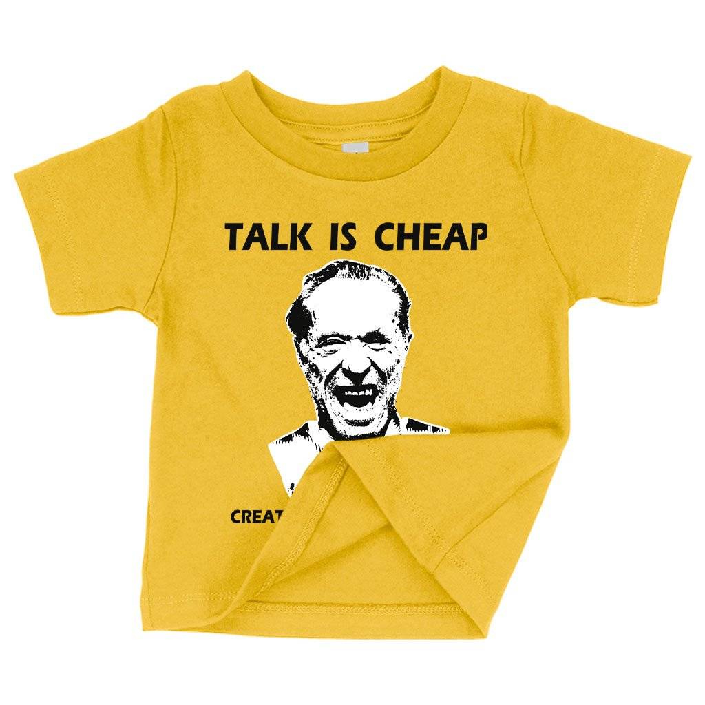 57942-f87531.jpeg Baby Talk Is Cheap T-Shirt - Charles Bukowski T-Shirt Baby Clothing Kids & Baby Color : White|Yellow|Navy