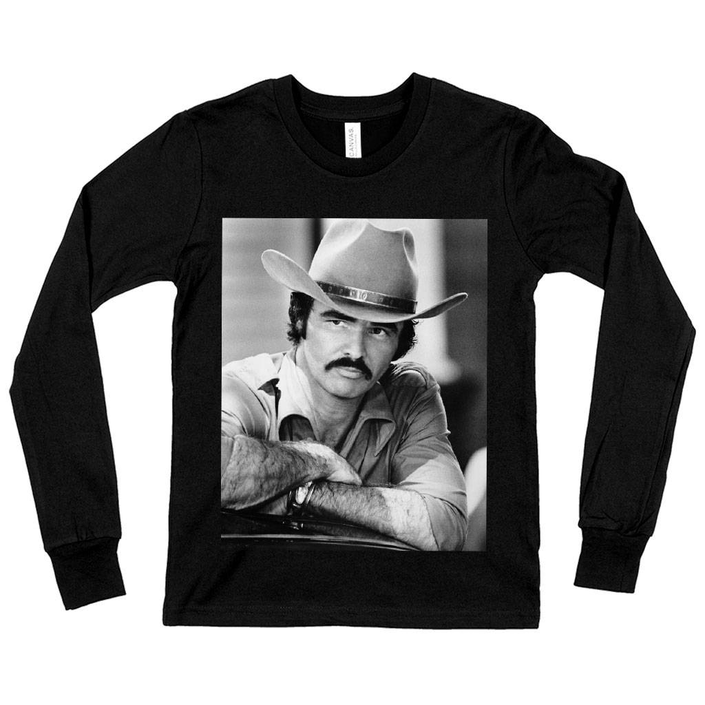 58143-40a85a.jpeg Kids' Burt Reynolds Long Sleeve T-Shirt - Vintage T-Shirts Kids & Baby Kids' Clothing Color : White|True Royal Blue|Black