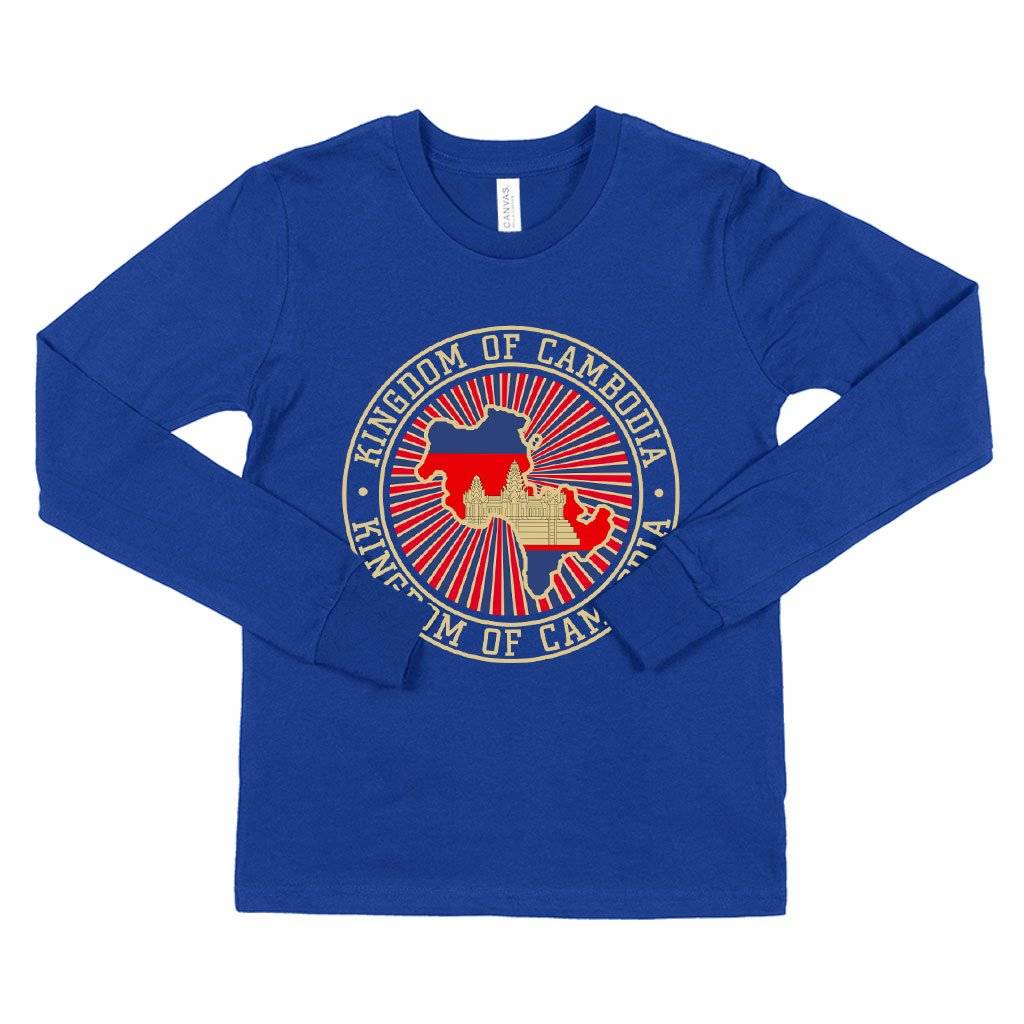 58156-c36318.jpeg Kids' Cambodia Long Sleeve T-Shirt - Vintage T-Shirts Kids & Baby Kids' Clothing Color : White|True Royal Blue|Heather Yellow Gold