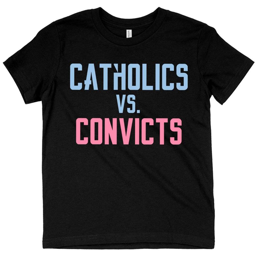 58162-67ceb1.jpeg Kids' Catholics vs Convicts T-Shirt - Football T-Shirts Kids & Baby Kids' Clothing Color : White|Natural|Black