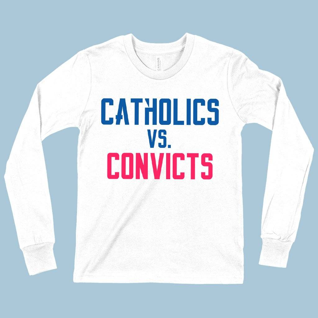 58163-87097f.jpeg Kids' Catholics vs Convicts Long Sleeve T-Shirt - Football T-Shirts Kids & Baby Kids' Clothing Color : White|True Royal Blue|Black