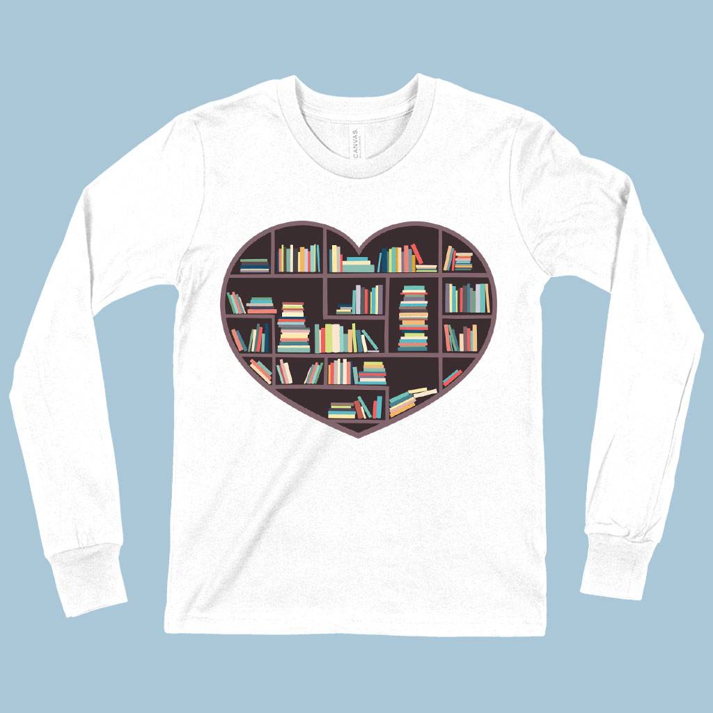 58395-688287.jpeg Kids' I Heart Books Long Sleeve T-Shirt - Bookish T-Shirts Kids & Baby Kids' Clothing Color : White|Heather Yellow Gold|Black