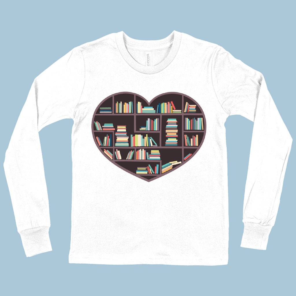 58395-94d5ec.jpeg Kids' I Heart Books Long Sleeve T-Shirt - Bookish T-Shirts Kids & Baby Kids' Clothing Color : White|Heather Yellow Gold|Black