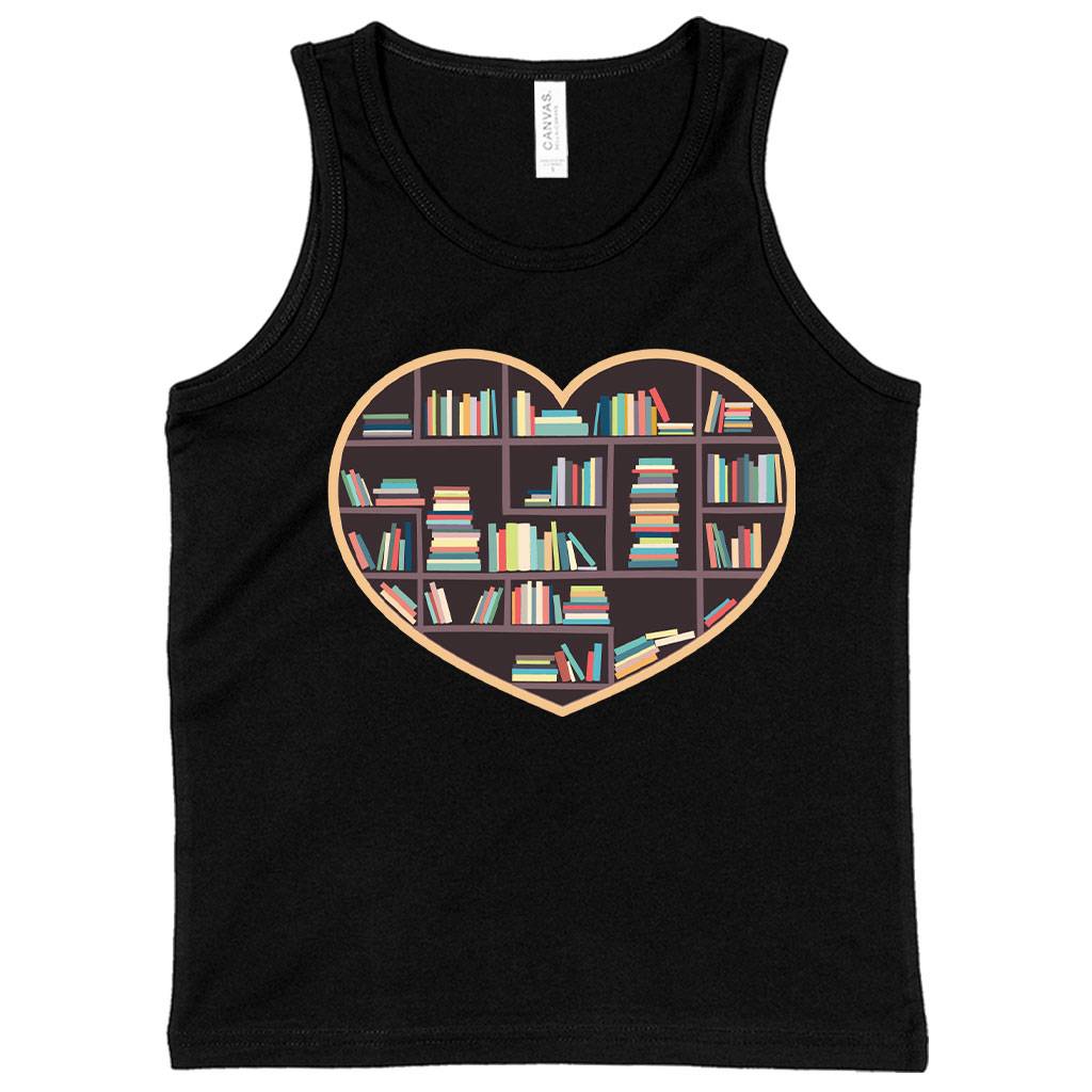 58397-b043d6.jpeg Kids' I Heart Books Tank - Bookish Tanks Kids & Baby Kids' Clothing Color : Black|Athletic Heather|White