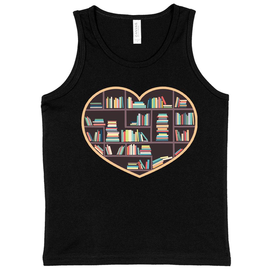 58397-baa590.jpeg Kids' I Heart Books Tank - Bookish Tanks Kids & Baby Kids' Clothing Color : Black|Athletic Heather|White