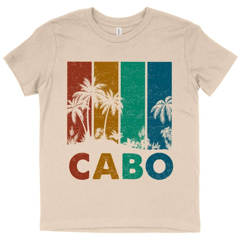 58400-7915b0.jpeg Kids' Retro Cabo T-Shirt - Cabo San Lucas T-Shirts Kids & Baby Kids' Clothing Color : Natural|Heather Red|Columbia Blue