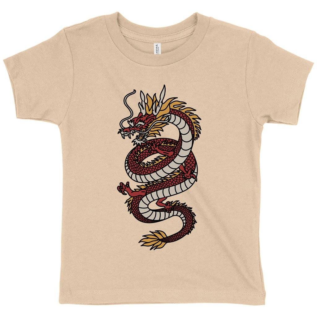 58636-d24775.jpeg Toddler Chinese Dragon T-Shirt - Dragon T-Shirt Design Kids & Baby Toddler Clothing Color : Heather Dust|Athletic Heather|Heather Yellow Gold