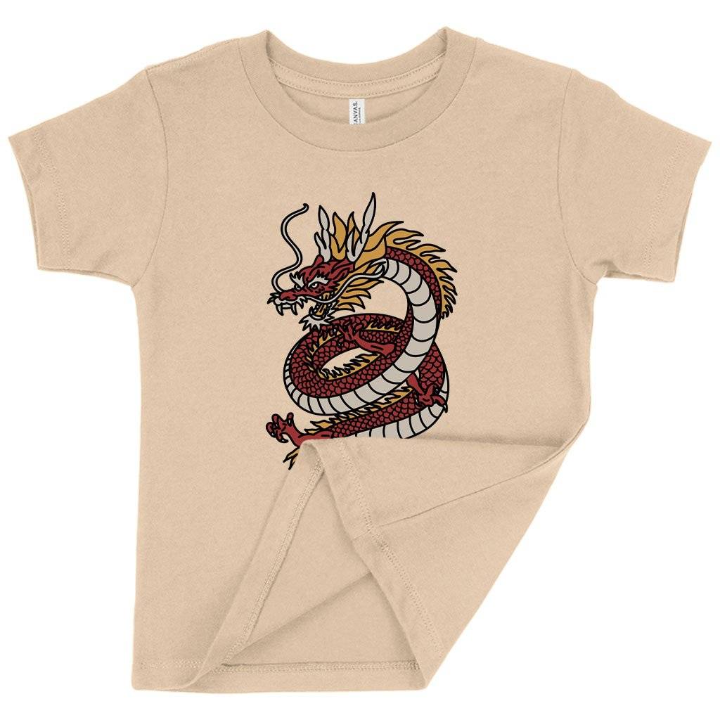 58636-f94753.jpeg Toddler Chinese Dragon T-Shirt - Dragon T-Shirt Design Kids & Baby Toddler Clothing Color : Heather Dust|Athletic Heather|Heather Yellow Gold