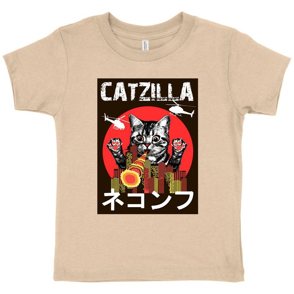 58637-60d746.jpeg Toddler Catzilla T-Shirt - Japanese Vintage T-Shirt Kids & Baby Toddler Clothing Color : Heather Dust|Heather Red|Heather Yellow Gold