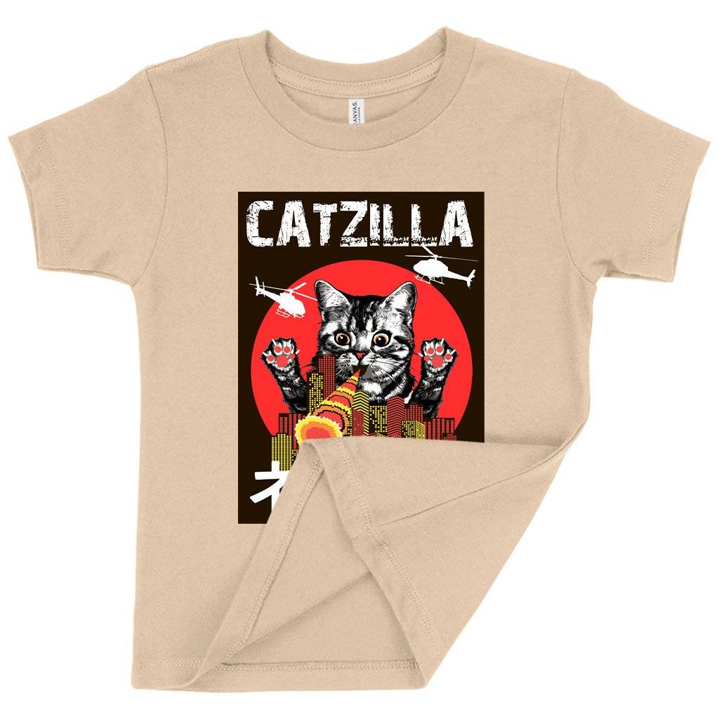 58637-c28e99.jpeg Toddler Catzilla T-Shirt - Japanese Vintage T-Shirt Kids & Baby Toddler Clothing Color : Heather Dust|Heather Red|Heather Yellow Gold