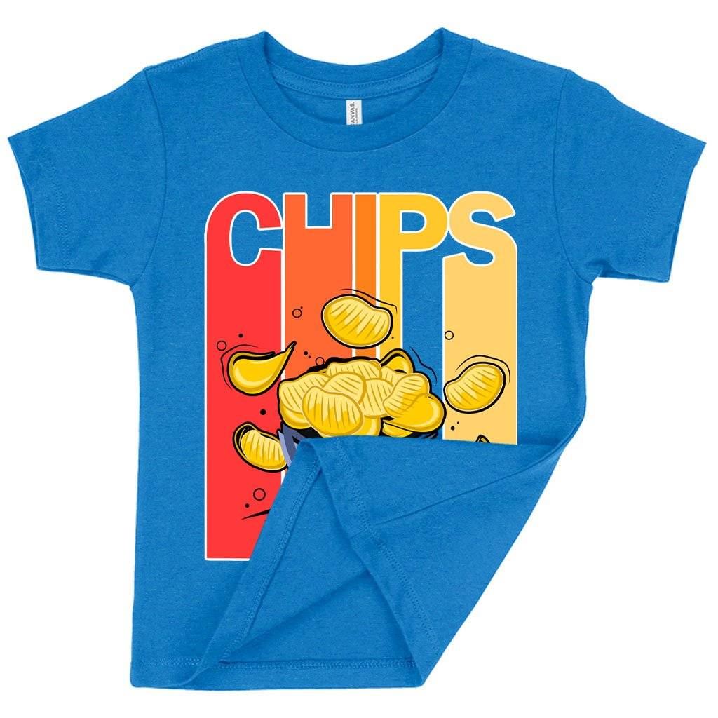 58638-d8b3f0.jpeg Toddler Chips T-Shirt - Vintage T-Shirt Kids & Baby Toddler Clothing Color : Heather Yellow Gold|Heather Dust|Heather Columbia Blue