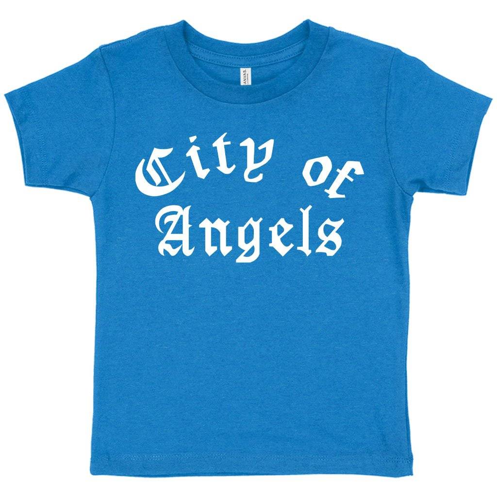 58645-68edfb.jpeg Toddler City of Angels T-Shirt - Graphic T-Shirt Kids & Baby Toddler Clothing Color : Heather Yellow Gold|Athletic Heather|Heather Columbia Blue
