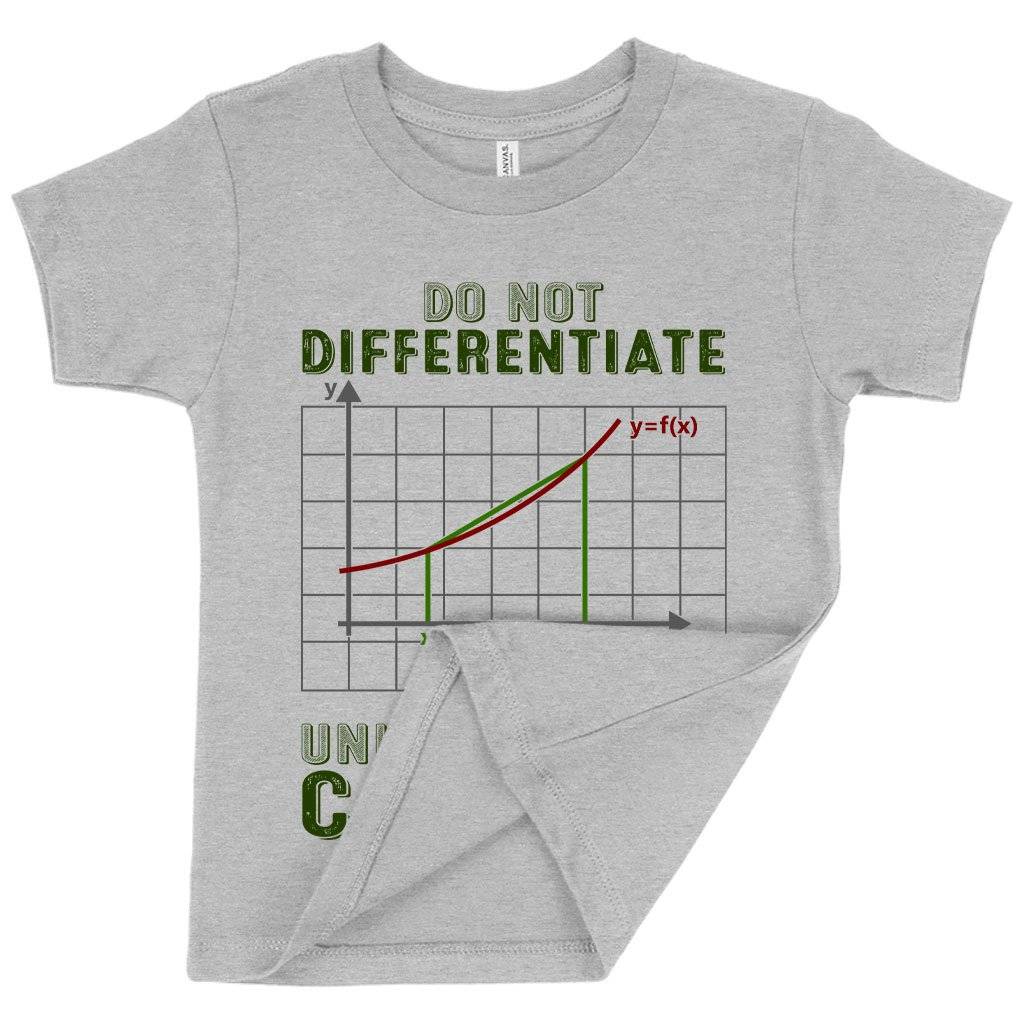 58652-68db1e.jpeg Toddler Do Not Differentiate T-Shirt - Calculus T-Shirts - Math T-Shirts Kids & Baby Toddler Clothing Color : Athletic Heather|Heather Yellow Gold|Kelly