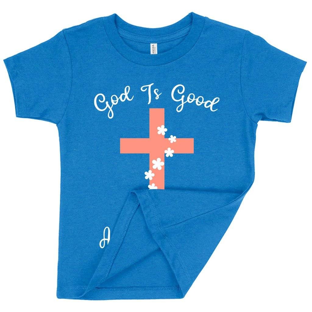 58655-139366.jpeg Toddler God Is Good T-Shirt - Christian Message T-Shirts Kids & Baby Toddler Clothing Color : Heather Columbia Blue|Heather Dust|Heather Red