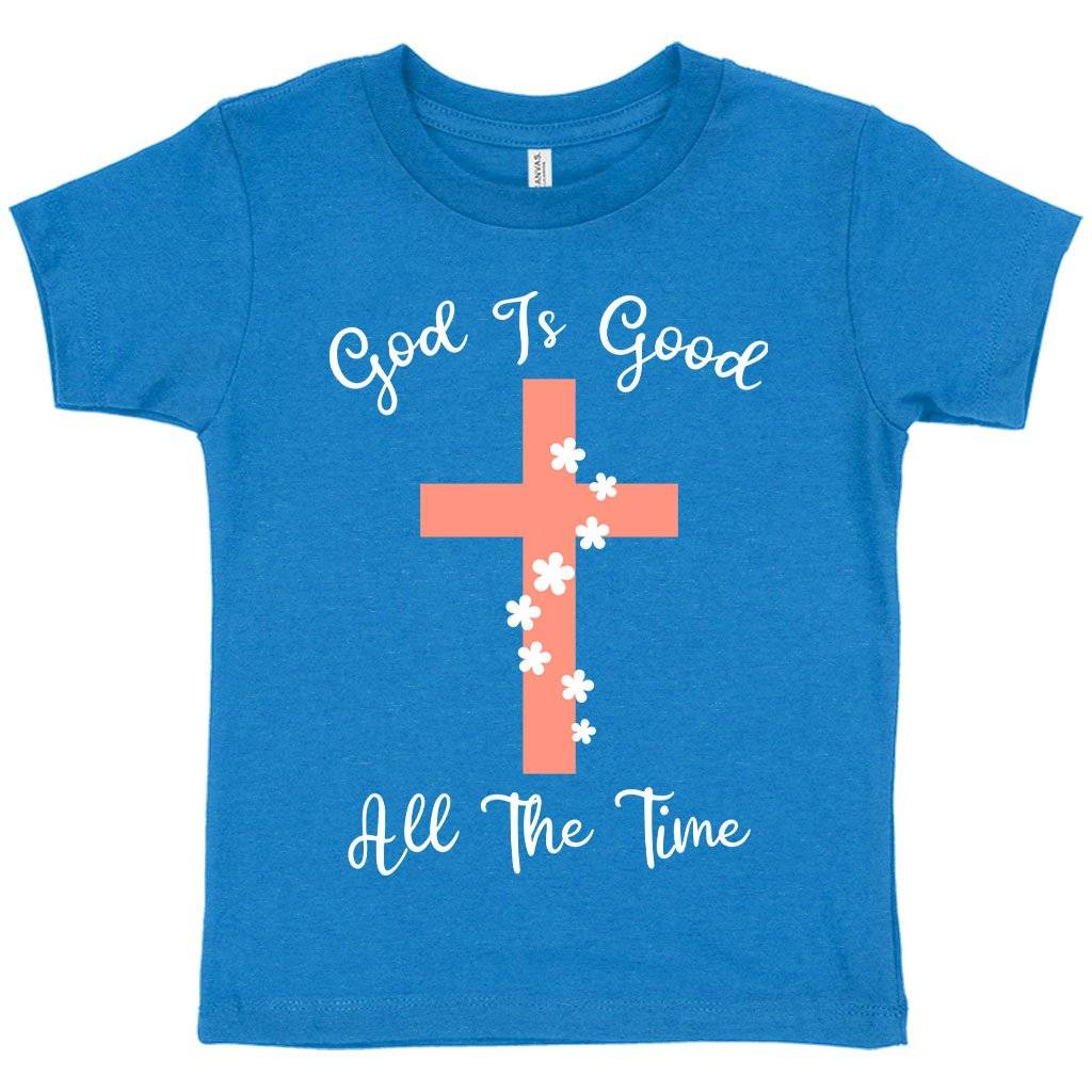 58655-69b926.jpeg Toddler God Is Good T-Shirt - Christian Message T-Shirts Kids & Baby Toddler Clothing Color : Heather Columbia Blue|Heather Dust|Heather Red