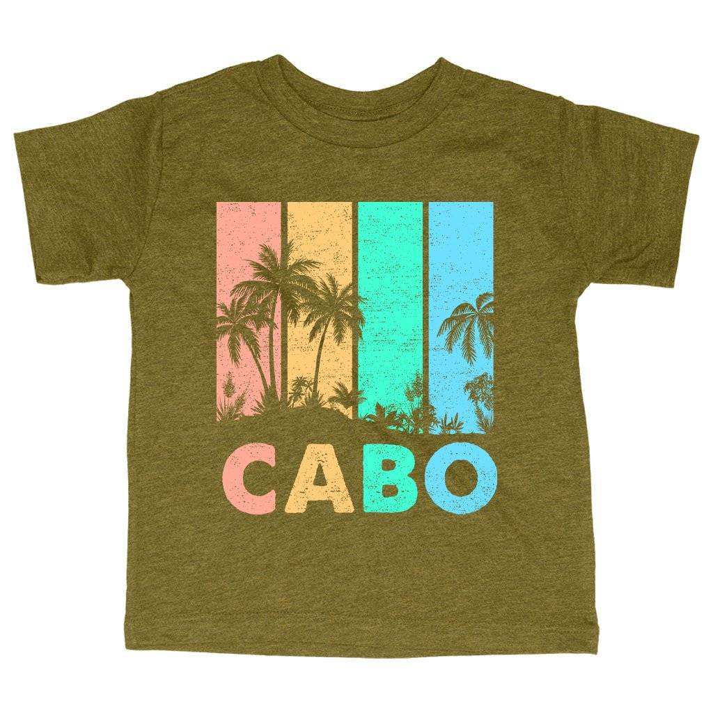 58886-33dd1c.jpeg Triblend Toddler Retro Cabo T-Shirt - Cabo San Lucas T-Shirts Kids & Baby Toddler Clothing Color : Ice Blue Triblend|Olive Triblend|Peach Triblend