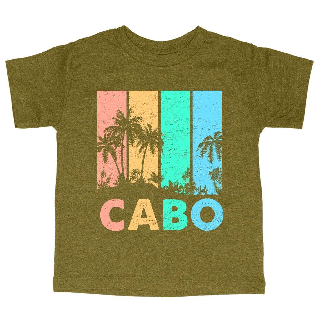 58886-7bdeb1.jpeg Triblend Toddler Retro Cabo T-Shirt - Cabo San Lucas T-Shirts Kids & Baby Toddler Clothing Color : Ice Blue Triblend|Olive Triblend|Peach Triblend