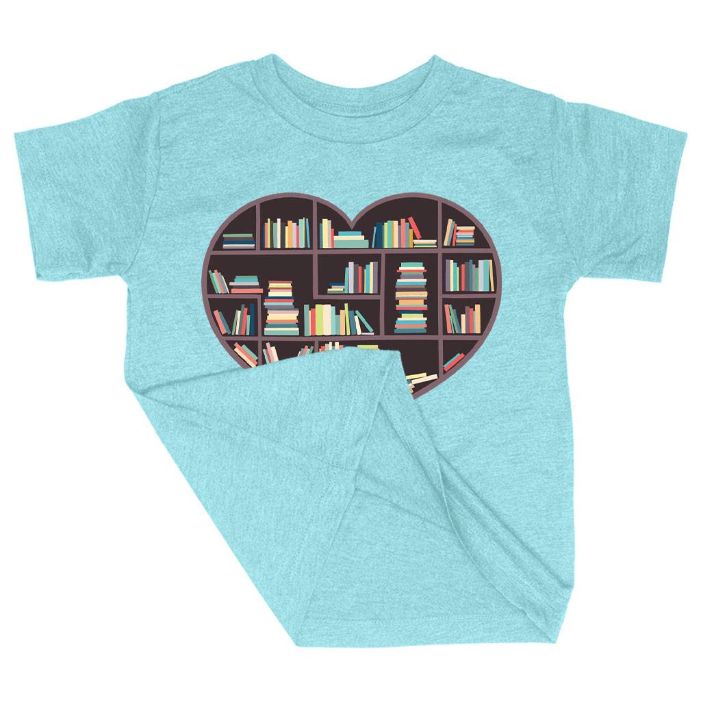 58888-c6e6ef.jpeg Triblend Toddler I Heart Books T-Shirt - Bookish T-Shirts Kids & Baby Toddler Clothing Color : Ice Blue Triblend|Olive Triblend|Peach Triblend
