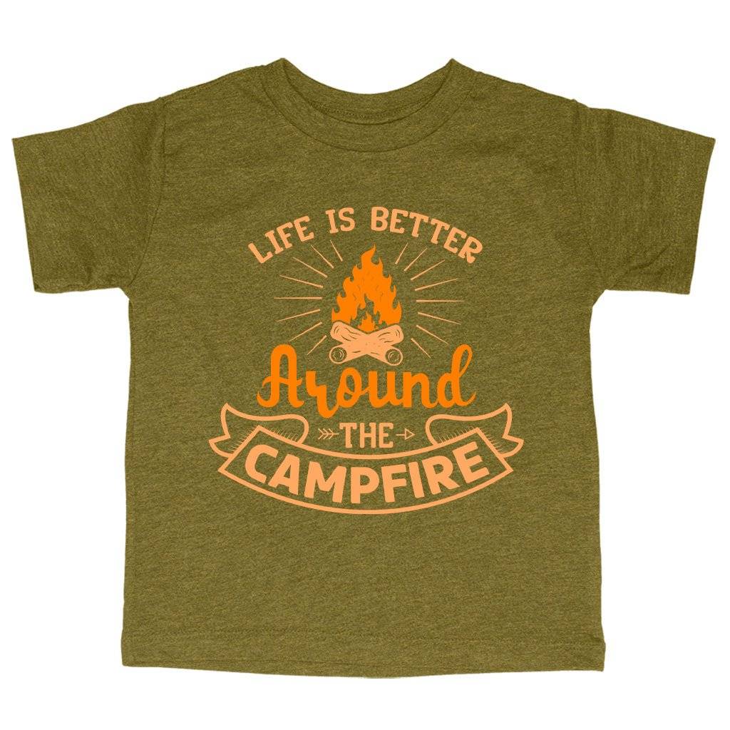 58889-a8cf76.jpeg Triblend Toddler Life Is Better T-Shirt - Camp Fire T-Shirt Kids & Baby Toddler Clothing Color : Ice Blue Triblend|Olive Triblend|Peach Triblend