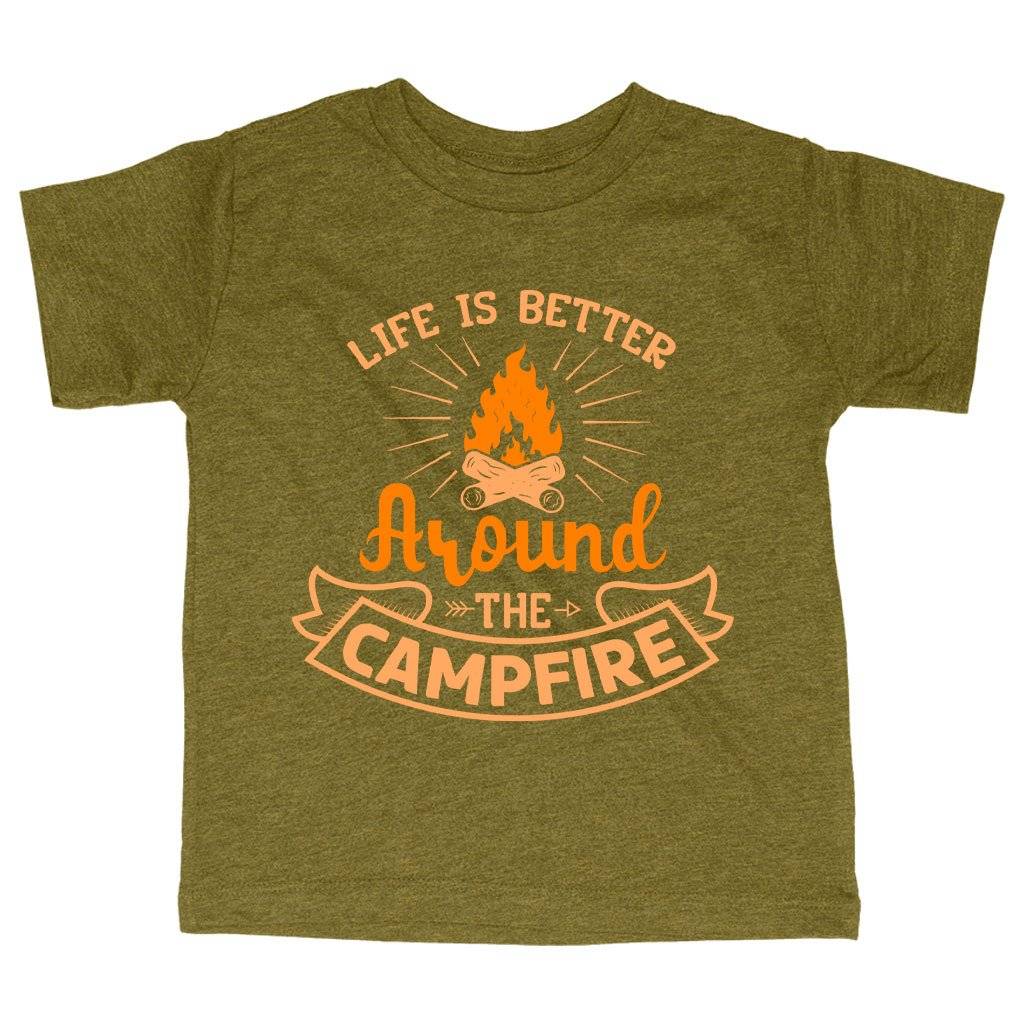 58889-caf9d0.jpeg Triblend Toddler Life Is Better T-Shirt - Camp Fire T-Shirt Kids & Baby Toddler Clothing Color : Ice Blue Triblend|Olive Triblend|Peach Triblend