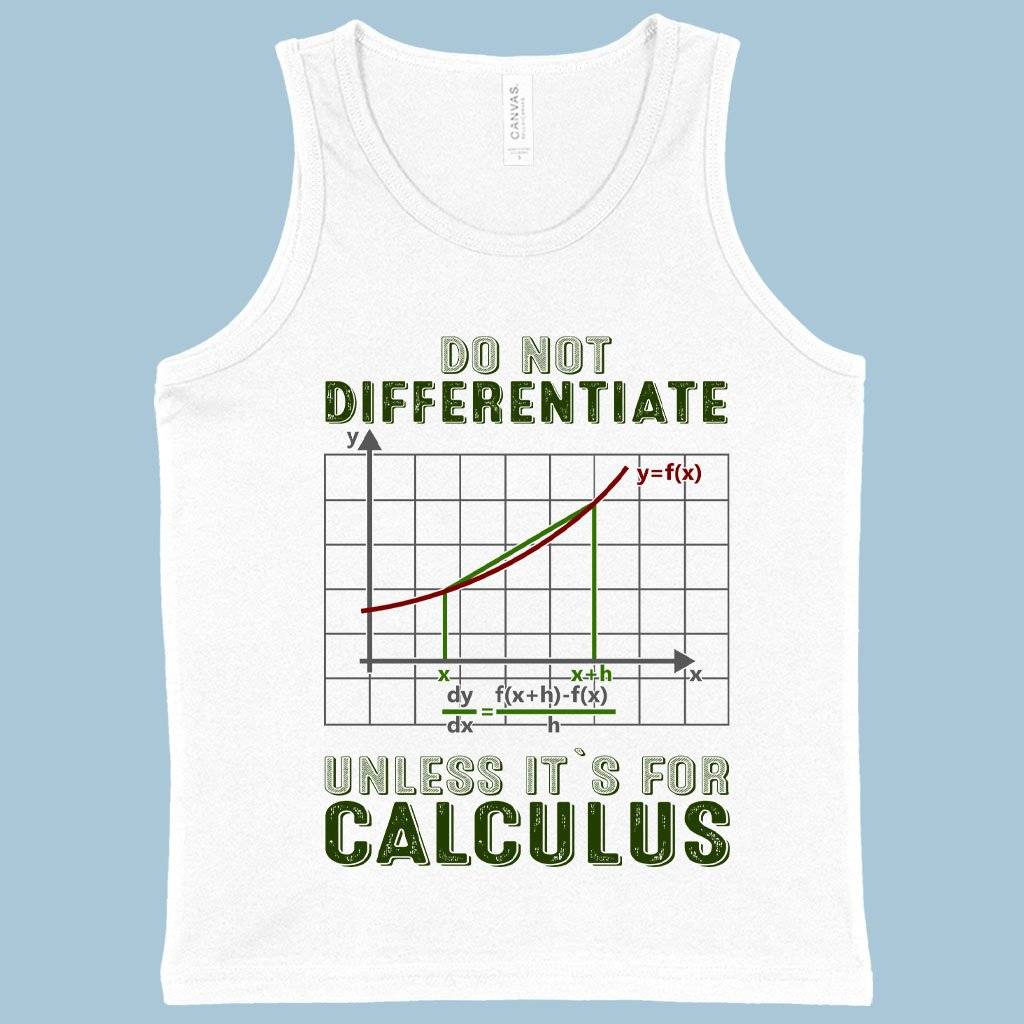 58961-9019e4.jpeg Kids' Do Not Differentiate Tank - Calculus Tanks - Math Tanks Kids & Baby Kids' Clothing Color : Neon Blue|Athletic Heather|White