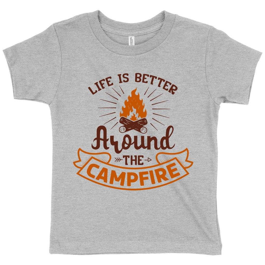 59210-78f596.jpeg Toddler Life Is Better T-Shirt - Camp Fire T-Shirt Kids & Baby Toddler Clothing Color : Athletic Heather|Kelly|Heather Red