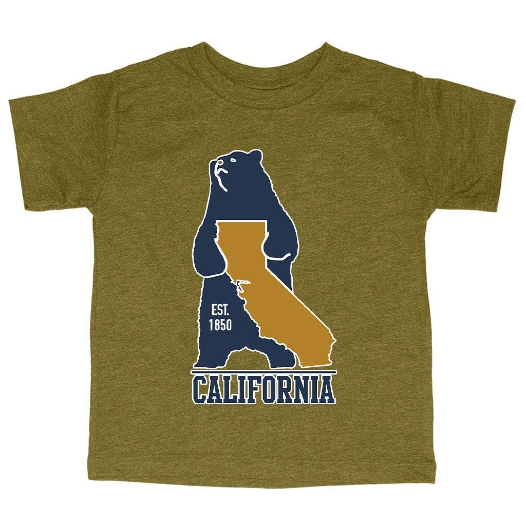 59216-1506ae.jpeg Triblend Toddler California Bear T-Shirt - California Vintage T-Shirt Kids & Baby Toddler Clothing Color : Ice Blue Triblend|Peach Triblend|Olive Triblend